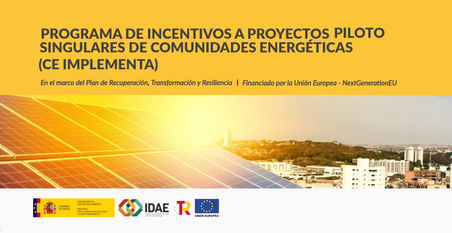 Abierto el plazo para solicitar las ayudas para proyectos piloto de Comunidades Energéticas.